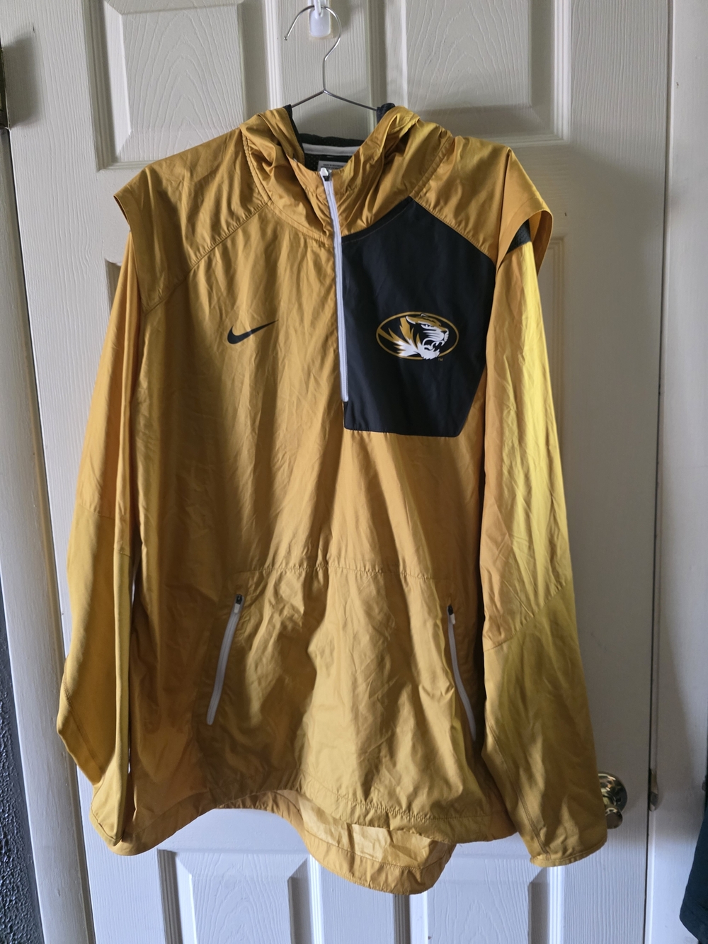 Nike Gold and Black Missouri Tigers Hooded Pullover Windbreaker